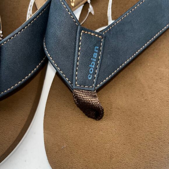 Cobian Men's Sandal Floater 2 Flip Flop Arch Support Blue Sz 9 - Picture 4 of 7